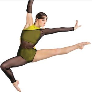 Tenth House LEO Black & Green Contemporary Dance Costume Size Medium Adult
